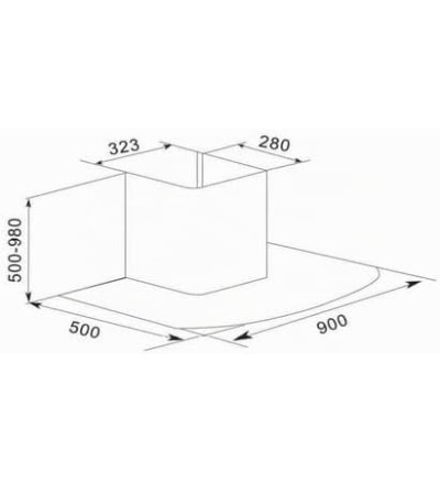 Hotte déco Inox 90 cm CMGL968X – CANDY