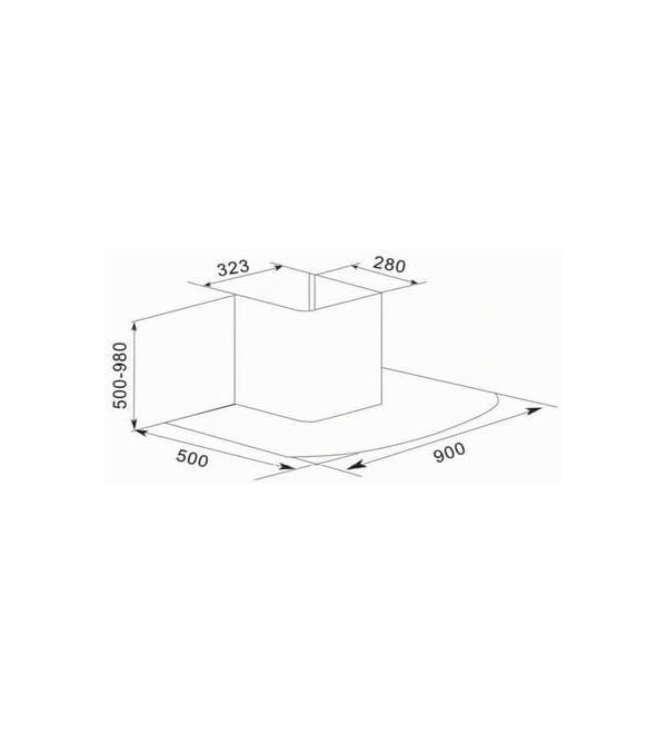 Hotte déco Inox 90 cm CMGL968X – CANDY