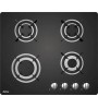 Plaque 4 gaz Verre/ Noire AMICA