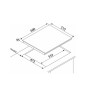 Plaque 4 gaz Verre/ Noire AMICA