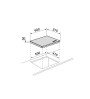 Plaque 60 cm 3 gaz Verre/Noire AIRL